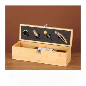 Personalized Handmade Recyclable Bamboo Wine Accessories <b>Gift</b> Set-Bamboo Wine Tools for Wine Lovers - Product Image 2