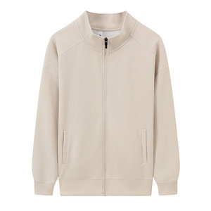 Minnie Cotton <b>Stand</b> Collar Zip Up Sweatshirt Long Sleeve Unisex Restaurant Workwear Autumn Winter Uniform - Product Image 2