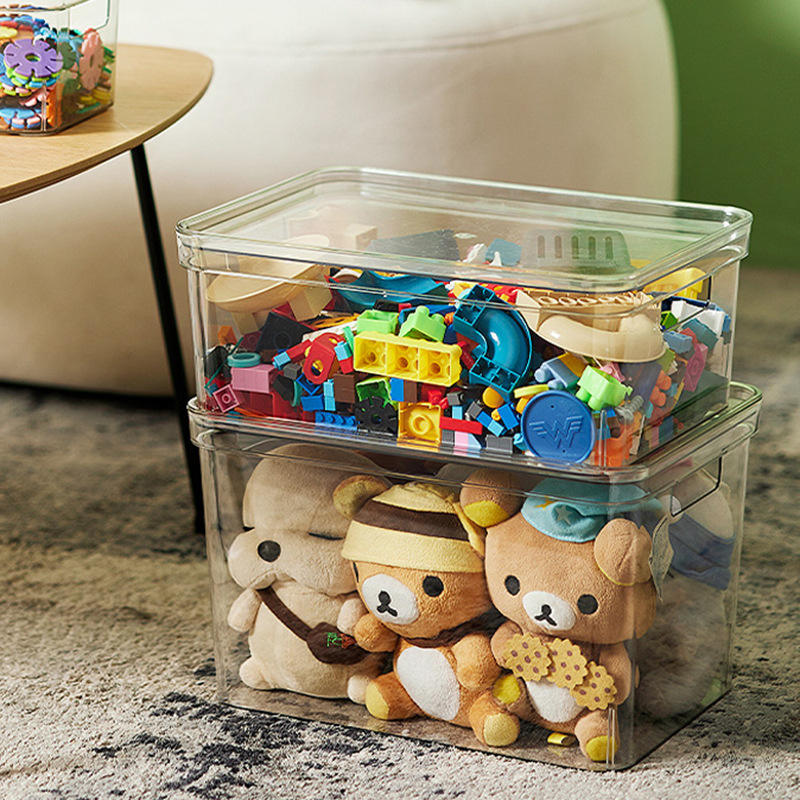 Stackable Organizer Plastic Toy Storage Boxes With Lids Organizer