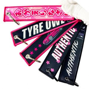 Porte-clés personnalisés brodés style Jet Tag Anime, sangles de clés de vol, porte-clés moto et voiture, porte-clés imprimés par sublimation - Product Image 1