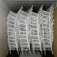 Chaises de banquet empilables en acrylique transparent, chaises de salle à manger en plastique pour événements extérieurs, mariages, restaurants