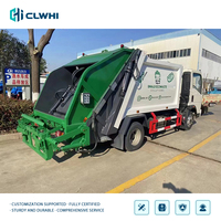Nouveau camion à ordures compacteur arrière Howo 4x2 7M³ 150HP Euro 6, mini camions à ordures, camion compacteur de déchets Howo