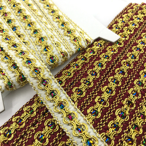 OEM/ODM-Cinta de <span class=keywords><strong>cuentas</strong></span> de tubo, adorno de encaje con <span class=keywords><strong>cuentas</strong></span> blancas, costura artesanal, Collar, ropa, tocado, materiales de encaje - Product Image 3