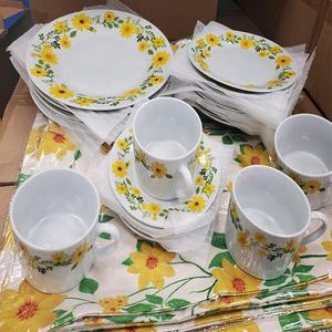 Juego de Vajilla de 20 Piezas con Diseño de Arte Etíope y Eritreo, Juego de Vajilla con Flores de <span class=keywords><strong>Abeba</strong></span>, Gran Oferta 2022 - Product Image 2