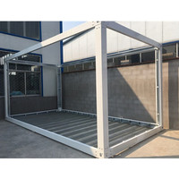Paquet plat préfabriqué préfabriqué 10ft 20ft 30ft 40ft pied minuscule structure métallique en acier maison de conteneur modulaire portable cadre de maison