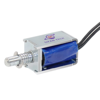 Électroaimant solénoïde push-pull de type cadre, personnalisé, à cycle de service de 10 %, petit, DC 5V 12V, pour serrures intelligentes et imprimantes - Vente en gros