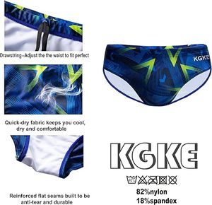 Tùy chỉnh in Clo kháng kgke của nam giới Nylon Spandex Polyester bơi tóm tắt áo tắm bơi Quần bơi - Product Image 4