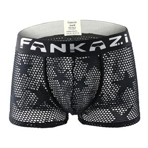 Sous-vêtements pour hommes, sous-vêtements sexy en maille transparente, boxers amusants transparents, sous-vêtements pour hommes - Product Image 1