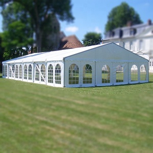 <span class=keywords><strong>Tente</strong></span> de réception de mariage en verre blanc de luxe pour événements extérieurs, 15x35m, 500 places - Product Image 1
