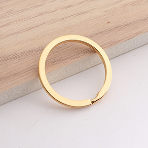 Großhandel 25mm 30mm Metall <span class=keywords><strong>Gold</strong></span> Flacher Schlüsselring Runder Schlüsselring Schlüsselanhänger - Product Image 2