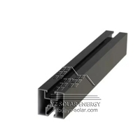 Rails en aluminium anodisé argent naturel de haute qualité YZ pour montage solaire photovoltaïque sur toiture, profil Al6005-T5, installation rapide, garantie 12 ans