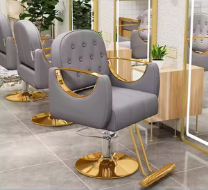 Sillón de Barbería y Salón de Belleza Giratorio, Ajustable, de Cuero de Lujo, Diseño Moderno para Estilistas y Tatuadores - Product Image 3
