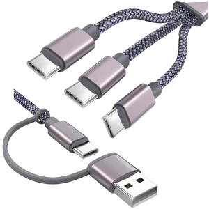 Cable <span class=keywords><strong>Micro</strong></span> <span class=keywords><strong>USB</strong></span> C 3 en <span class=keywords><strong>2</strong></span> Promocional para Regalo, Cable de Carga Flexible para Teléfono Móvil, Cable de Carga Rápida Retráctil - Product Image 4