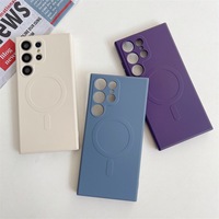 Étui de charge magnétique en silicone souple de luxe pour Samsung Galaxy S24 S23 S20 Ultra Plus A55 A05 - Coque de protection intégrale