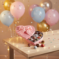 OEM-geeignete Premium-Kartonverpackung für Valentinstagsgeschenke, luxuriöse Schokoladengeschenkbox in Herzform, Geschenkbehälter