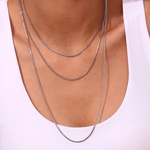 Collana impermeabile con catena di gioielli minimalisti della fabbrica 18k catena in acciaio inossidabile placcato oro