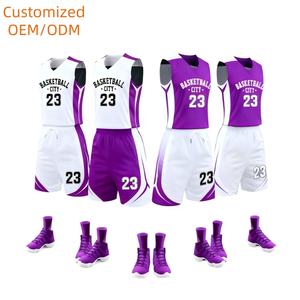 साथ ही आकार त्वरित शुष्क कस्टम बास्केटबॉल पहनते हैं वर्दी डी बैलोंसेटो, सांस लेने योग्य डिजिटल प्रिंट बास्केटबॉल जर्सी प्रतिवर्ती - Product Image 1