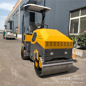 Compacteur routier à double tambour vibratoire de 3 tonnes, entièrement hydraulique, à moteur diesel, pour le pavage d'asphalte - Product Image 4