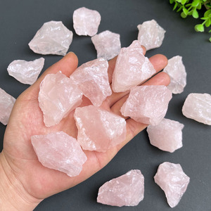 Pedras de Cura Naturais em Atacado de 5-8cm Cristal de Quartzo Rosa Cru Tendência de Moda Decoração - Product Image 3