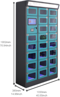 Casier alimentaire intelligent, casier alimentaire frais, casier alimentaire réfrigéré avec logiciel développé en interne et compresseur 110v/220v