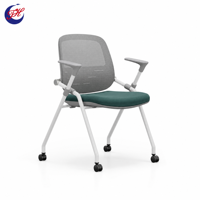 Chaises ergonomiques en acier durable de haute qualité avec un design moderne pour les salles de formation scolaires et les bureaux, dotées d'une fonction pivotante