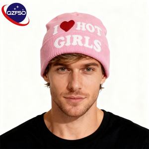 QZFSO, nueva moda informal, ropa de calle Y2K, diseño de punto con estampado completo, gorro gráfico con bordado de Jacquard para regalos de parejas - Product Image 1