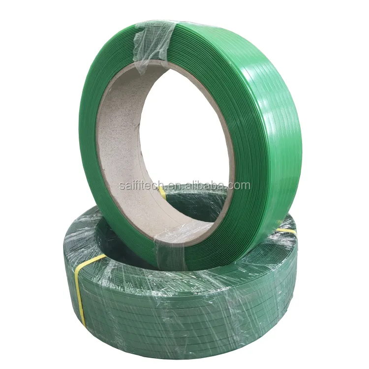 Macchina di imballaggio automatico verde di plastica in poliestere reggette in pet in rotolo per abbigliamento di balle