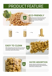 Eco Friendly Highly Absorbent Odor Control Fast Delivery Biodegradable Premium Pine Wood <b>Cat</b> <b>Litter</b> - Product Image 2