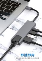 Hub USB-C 5-en-1 Jumon avec 2 ports USB 3.0 et RJ45, en alliage d'aluminium, compatible 2.1 5 Gbit/s, en stock