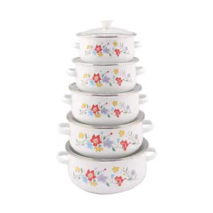 Ensemble d'ustensiles de cuisine pour casseroles, <span class=keywords><strong>en</strong></span> émail céramique, pour la cuisson des aliments, offre spéciale, 5 pièces, 673DG - Product Image 4