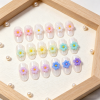 Breloques 3D en résine pour ongles, motif fleur de prunier, couleur bonbon, mini décorations florales mignonnes pour faux ongles, manucure DIY