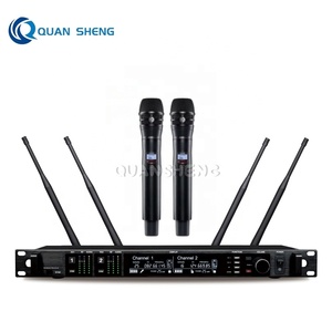 Sistema Microfonico <span class=keywords><strong>a</strong></span> Condensatore Professionale Wireless con Ricevitore Digitale XLR, Cancellazione del Rumore, Portatile in Metallo per Musica dal Vivo AD4D Ksm8 Ksm9 - Product Image 1