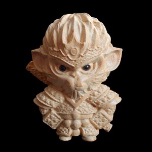 Figura de Madera de Melocotón de Sun Wukong, Rey Mono, Decoración Mitológica para Coche, Artículo de Mano, Juguete Unisex, Estatua - Product Image 3