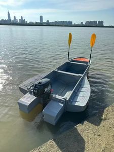 Nouveau <span class=keywords><strong>bateau</strong></span> de pêche pliable portable - PE haute densité, aluminium, assemblage rapide, résistant aux UV, pour la pêche, le sauvetage et les excursions - Product Image 2