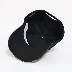 Topi bisbol datar 2 warna Sporty, topi bisbol bisnis 5 Panel 2 warna, topi unik katun Camo, topi terstruktur Vintage, topi Ayah - Product Image 4