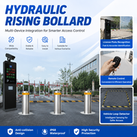 Bollard Hidrolik Baja Tahan Karat Kekuatan Tinggi, Penghalang Kendaraan, Tiang Keamanan Otomatis Retractable Tugas Berat IP68