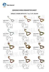 Crochet en J simple en acier robuste de 1,5 pouce avec manchon soudé, attache de fin de sangle EN12195-2 pour sangle à cliquet, logistique et transport - Product Image 3