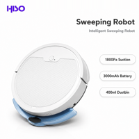 Robot aspirateur avec batterie, bac à poussière de 400 ml, vidage automatique, nettoyage programmé, balayage humide et sec, charge USB