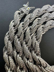 Collar de Cadena de Cuerda BRILLIANT DIAMANT, Joyería de Regalo Unisex de Moda, Estilo Hip Hop Lujoso, 13.5-23.5 CT, Más Vendido - Product Image 2