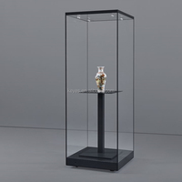 Présentoirs en bois MDF pour musées, sculptures avec couvercle en acrylique / vitrine sur piédestal