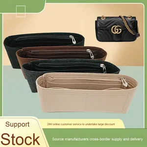 Borsa per il trucco Multi-scomparto di grande capacità Mini feltro rivestimento interno fabbrica di fornitura transfrontaliera per casi speciali - Product Image 4