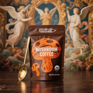 自家ラベルコーヒー心と脳のキノココーヒー複数のキノコが健康的な上昇をブレンド有機キノコインスタントコーヒー - Product Image 1