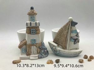 Vente en gros Pots en céramique personnalisés sur le thème <span class=keywords><strong>de</strong></span> l'océan pour plantes Couvertures <span class=keywords><strong>de</strong></span> pots <span class=keywords><strong>de</strong></span> fleurs <span class=keywords><strong>Phare</strong></span> Design Décoration intérieure Idéal pour les kits <span class=keywords><strong>de</strong></span> jardin - Product Image 4