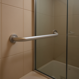 Barra de Seguridad Recta de 90 cm Blanca, Dispositivo de Asistencia para Soporte en el Baño - Product Image 3