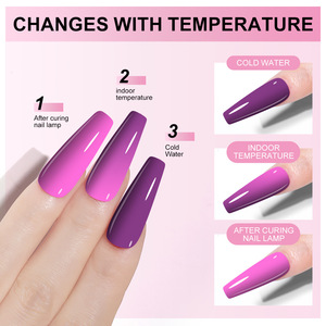 New Temperature Changing <b>Nail</b> Polish 12 Color 16ml Large Capacity <b>Nail</b> Salon UV <b>Gel</b> Polish Varnish <b>Nail</b> Care Products - Product Image 2
