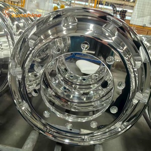 22.5x8.25 Roda Truk Aluminium Tempa untuk Truk Berat Komersial Velg Alloy Ringan Performa Tinggi DDP Tersedia - Product Image 2
