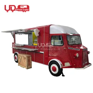UD新设计电动热狗车移动食品巴士，用于烹饪老式食品卡车