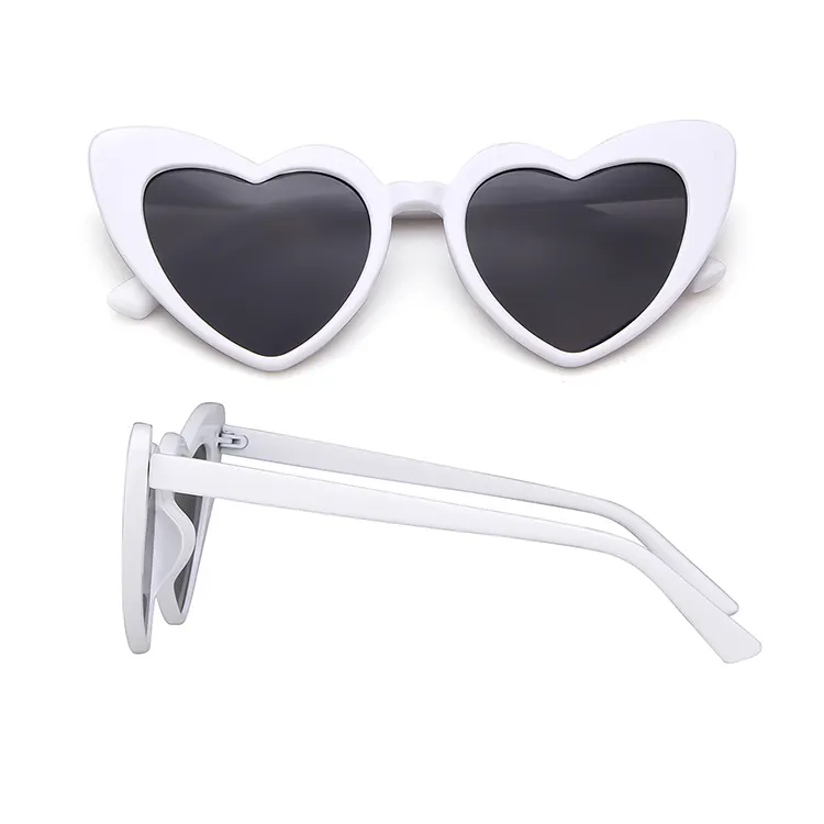 STY5716M Wholesale High Quality Custom Logo Love Shape Party Sunglass Colorful Sun Glasses Women Pink White Heart Sunglasses