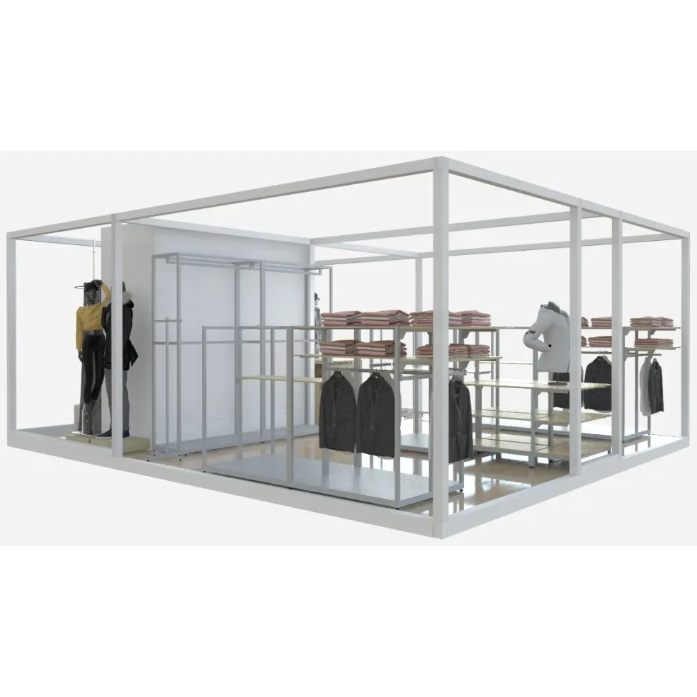 Rack de exibição de roupas comecial, prateleiras de lojas de moda, prateleiras de lojas de varejo para equipamentos de lojas de roupas, equipamentos para lojas de roupas