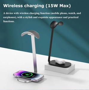 <span class=keywords><strong>Support</strong></span> de bureau universel pour <span class=keywords><strong>casque</strong></span> en alliage d'aluminium Chargement sans fil pour Airpods Max pour Beats pour Bose pour <span class=keywords><strong>Sony</strong></span> Écouteurs Mobile Ph - Product Image 3